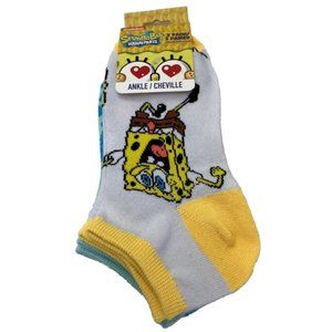 Spongebob  Square Pants Women's socks ladies New 3 Pack Ankle Socks